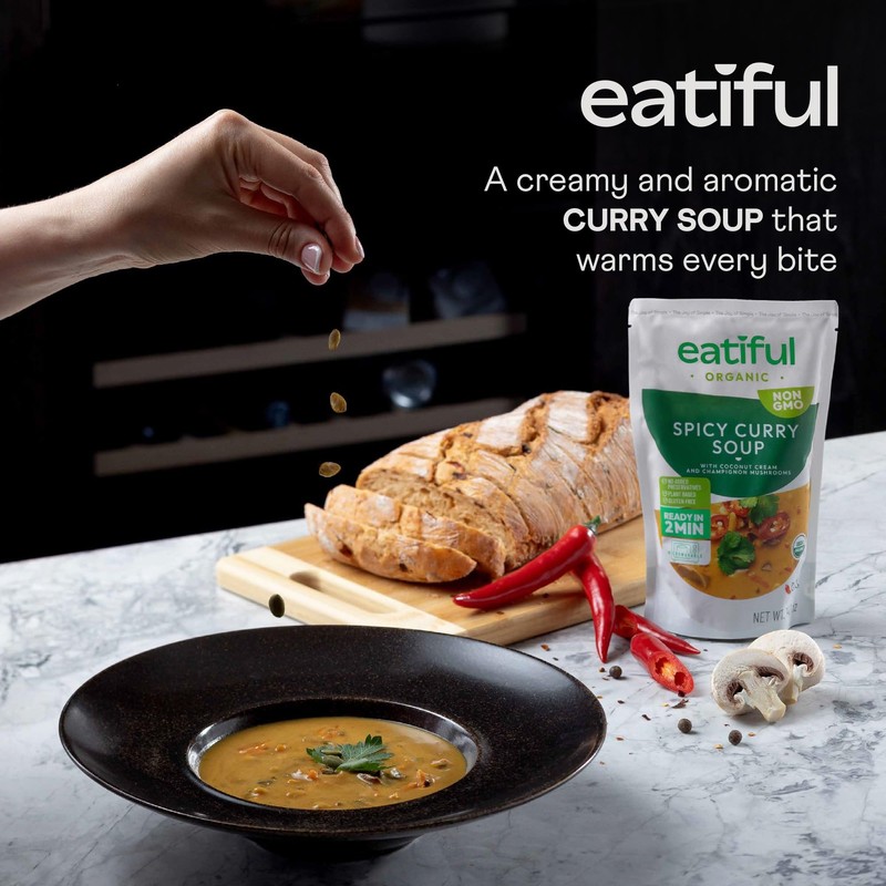 EATIFUL Curry Soup, Made With Organic Vegetables, Thai Ready To