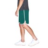 American Apparel Men's Interlock Basketball Shorts, Forest/White, Large
