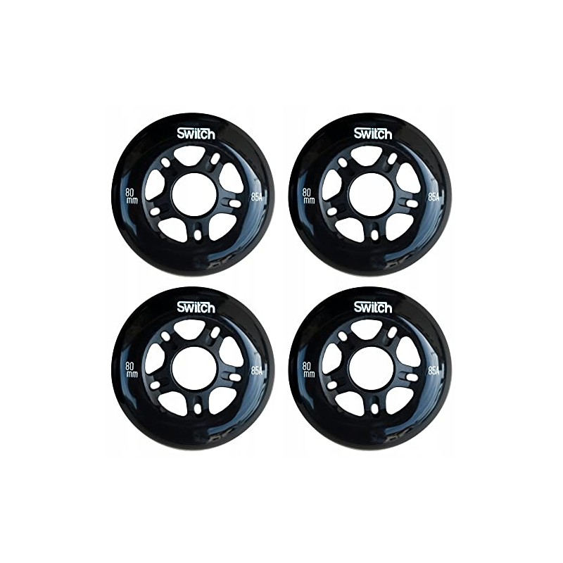 Switch Roller Blade Wheels 80 mm 85A with ABEC 9