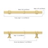 Asidrama 10 Pack 5 Inch(128mm) Brushed Gold Kitchen Cabinet Handles,