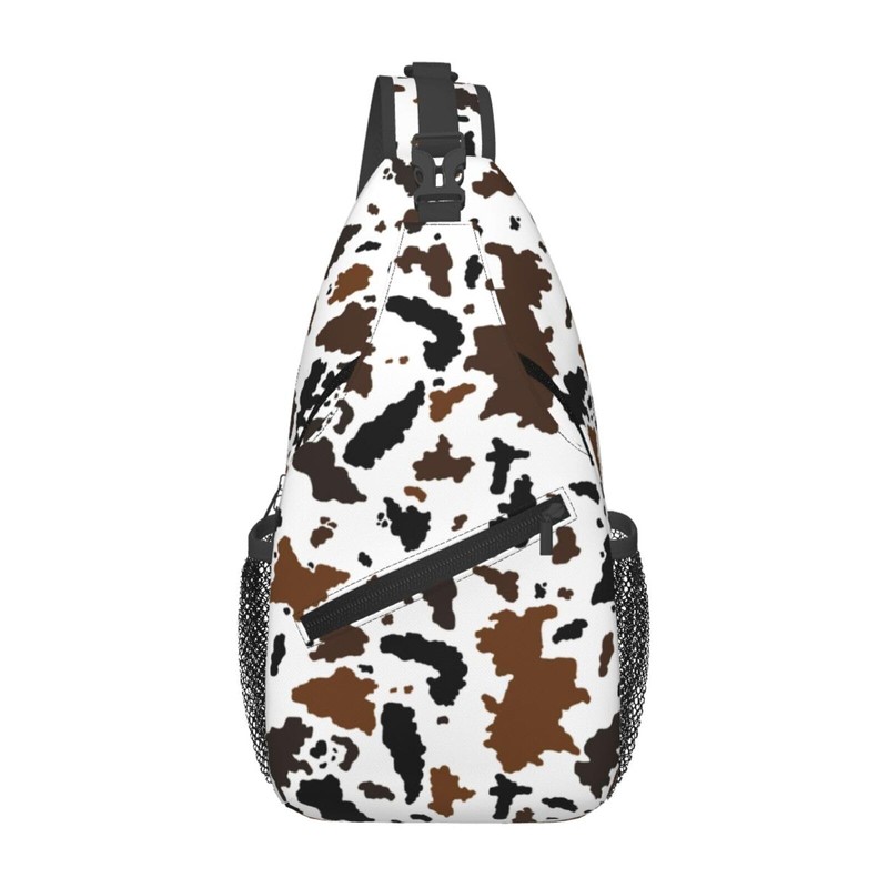 Cow Cross Body Bag Sling Bag Chest Bag for Men