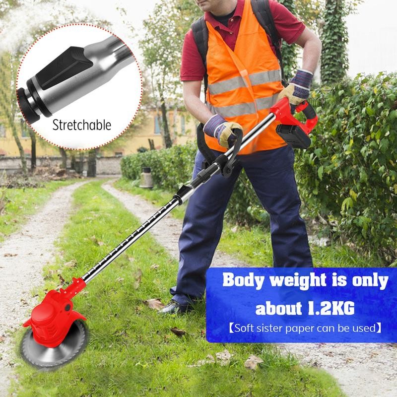 24V Electric Grass Trimmer With 6000mAh Battery Lawn Mower Powerful