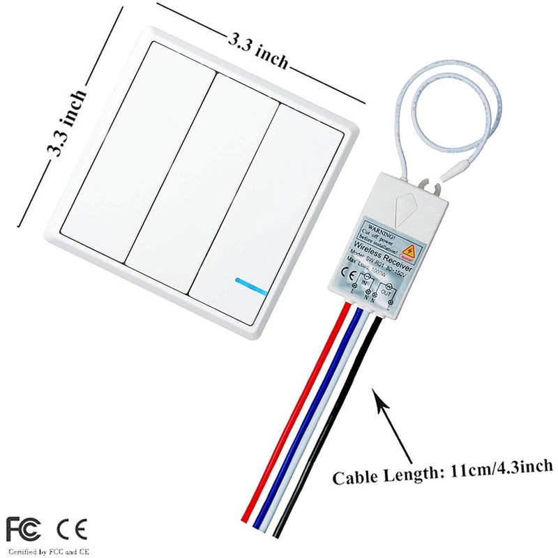 NineLeaf Wireless Lights Switch Kit, Remote Wall Switch Wireless Control