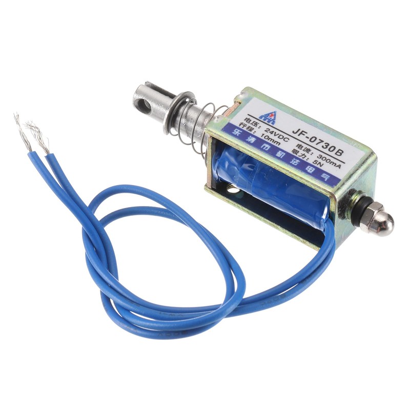 sourcing map DC 24V 0.3A Solenoid Electromagnet Push Pull Type
