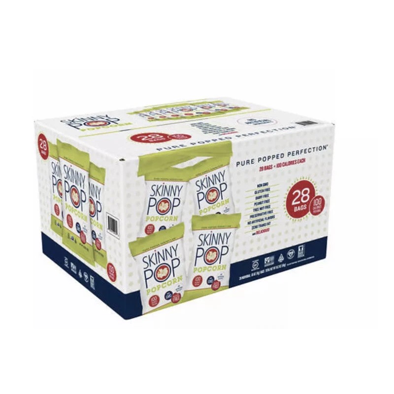 Skinnypop Skinny Pop Popcorn -28-count -100 Calorie Each - FREE