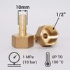 SKIR'CO Pack of 2 Female Thread Barb Brass Fitting 1/2