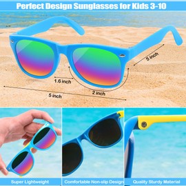 Kids Sunglasses Bulk Party Favors - 24 Pack Summer Party Supplies for Boys Girls, Neon Party Sunglasses for Kids, Pool /Beach Party Favors, Great Gift for Birthday Party and Outdoor Activity Age 3-10
