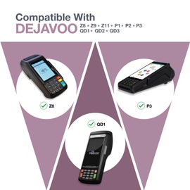 Thermal Paper Rolls for Dejavoo Z8, Z9, Z11, P1, P3, P8, QD1, QD2, QD4, QD5 – BPA‑Free Receipt Paper for Credit Card Machines – 10 Rolls