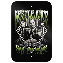 Beetlejuice Group Band Home Business Office Sign - Metal - 6" x 9" (15.3cm x 22.9cm)