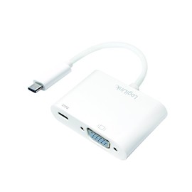 LogiLink UA0259 USB-C to VGA Charging Adapter White