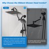 Hibbent cUPC Certified All Metal 10"Rainfall Showerhead Combo, High Pressure