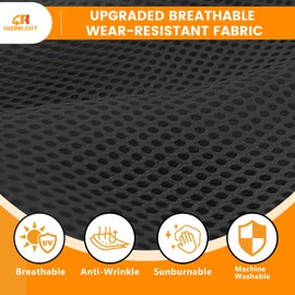 RIZINKART Universal Golf Cart Rear Seat Covers Fit for Club Car EZGO Yamaha Aftermarket Regular Back Seat Cushion，Durable Stretchy Breathable Washable Polyester Mesh Cloth