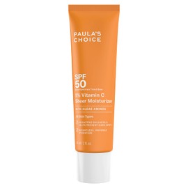 Paula's Choice 5% Vitamin C Moisturiser SPF 50 - Face Day Cream Hydrates & Brightens Skin - Multi-Active Sun Protection - with 3 Types of Vitamin C - All Skin Types - 60 ml