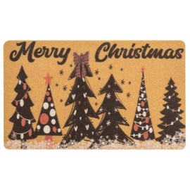 Eohak Christmas-Welcome-Doormat Outdoor-Entrance Winter Pine Trees Front Doormat Seasonal Door Mat for Porch Farmhouse 17 x 29 Inch