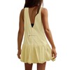 Womens Athletic Tank Mini Dress with Pockets Crew Neck Sleeveless