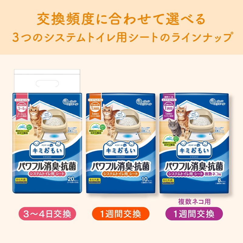 Elleair Pet Kimi Omoi, Powerful Deodorizing and Antibacterial System Toilet