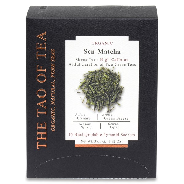 The Tao of Tea Sen-Matcha Organic Green Tea, 15 Pyramid Sachets
