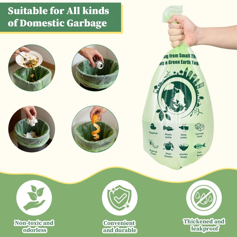 Vosyinm Small Trash Bags 1.2 Gallon, 120 Count Bathroom Garbage