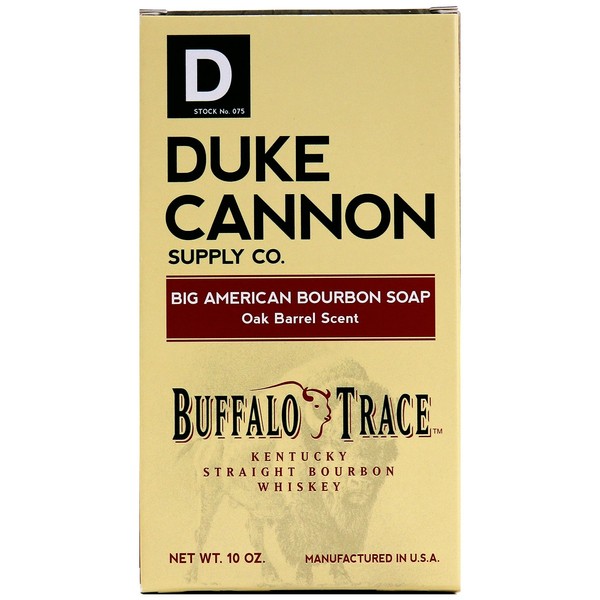 Duke Cannon Cannon Supply Co. Big American Bourbon Soap, 10oz - Superior Grade Men's Soap with Oak Barrel Scent, Made With Buffalo Trace