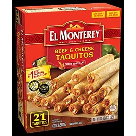 El Monterey Beef and Cheese Flour Taquito, 1.31 Pound -- 5 per case.
