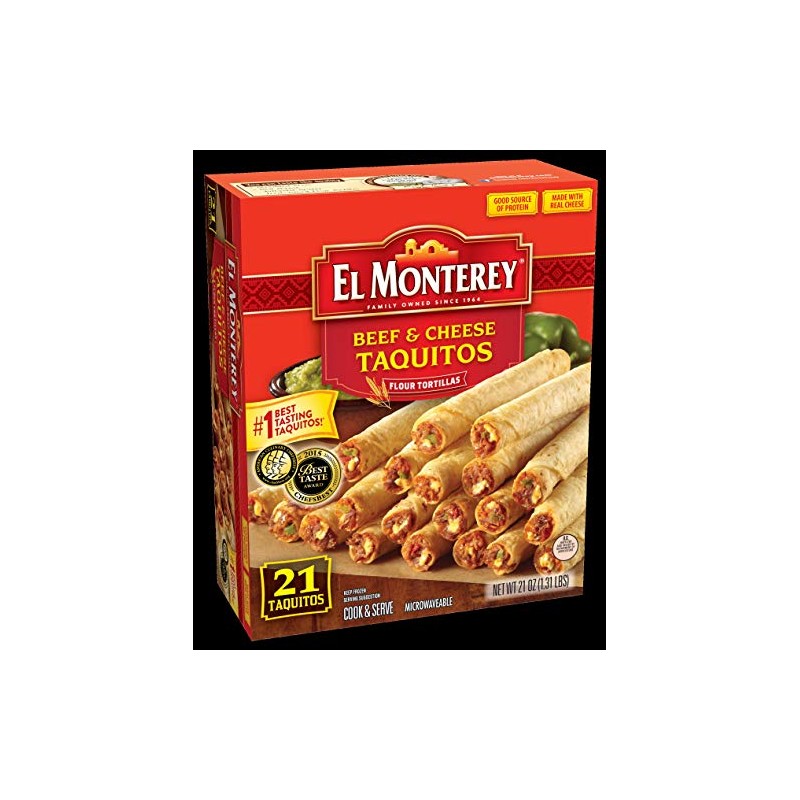 El Monterey Beef and Cheese Flour Taquito, 1.31 Pound --