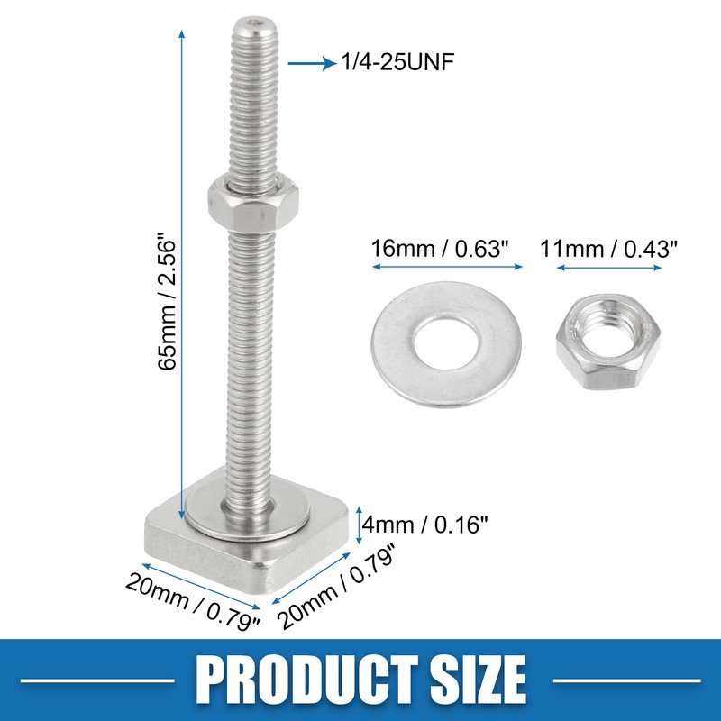 X AUTOHAUX Car Roof Rack T Shaped Slot Bolt M6