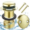 Bathtub Drain Tip-Toe Tub Trim Set with Two-Hole Overflow Faceplate,