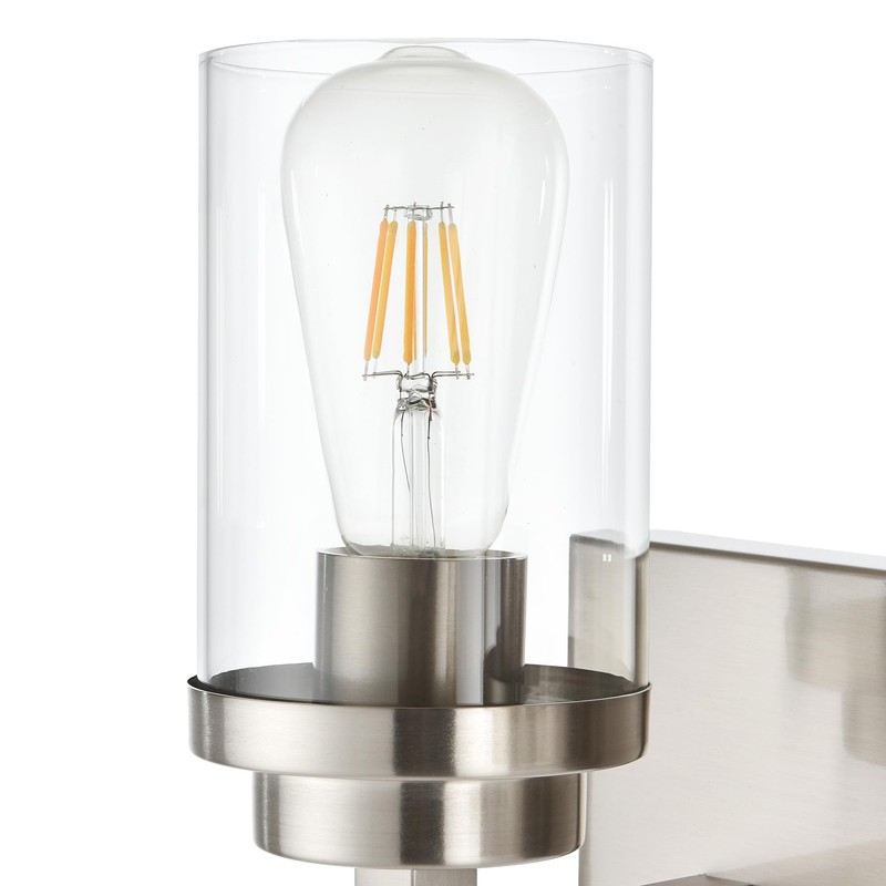 MELUCEE 4 Lights Vanity Light Brushed Nickel Modern Bathroom Lighting