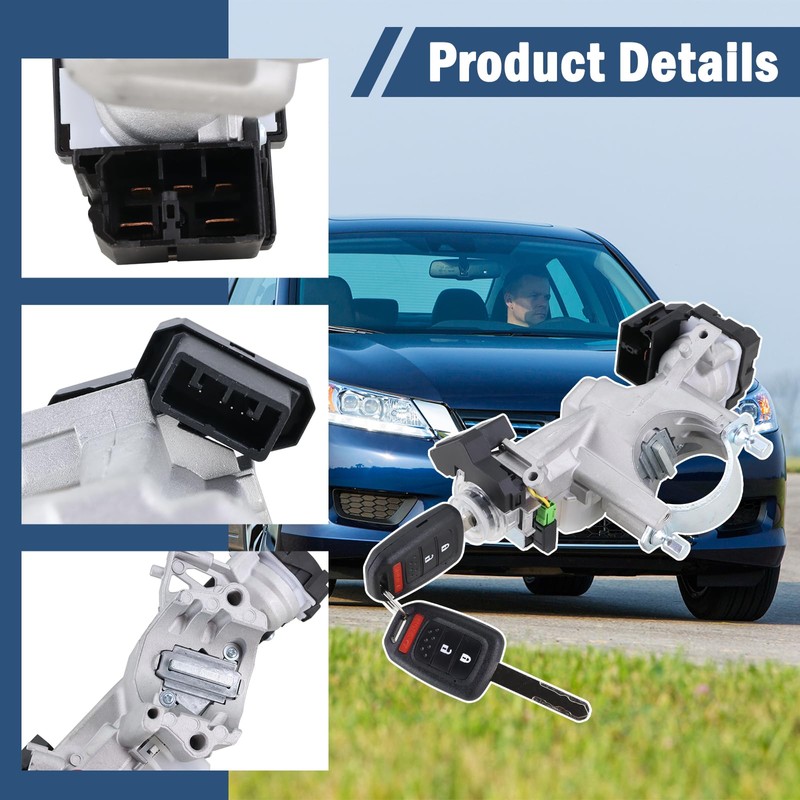 Ignition Switch Lock Cylinder Assembly with 2 Chip Remote Keys