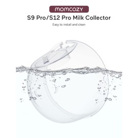 Momcozy Milk Collector Only Compatible with Momcozy S9 Pro/S12 Pro NOT for S9/S12. Original S9 Pro/S12 Pro Pump Replacement Accessories, 1 Pack