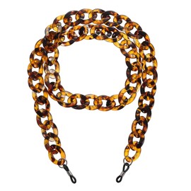 sourcing map Eyeglass Chains for Women, Acrylic Eyeglass Holder Chains Adjustable Sunglasses Lanyards Holder Chain Beaded String Holder Anti-Lost Strap for Glasses Sunglasses, Orange