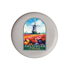 Amsterdam Netherlands Design B Souvenir Frisbee Flying Disc 4-Pack