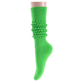 sockfun Novelty Slouch Socks for Women Girls, Slouchy Socks Scrunch Socks Women 80S90S Socks Gifts Cotton Long High Tube Boot Socks for Women Girls Green Socks