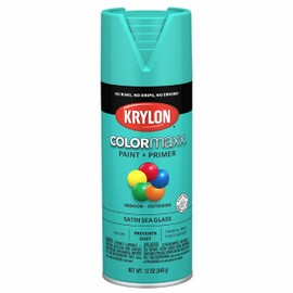 12 oz Krylon K05576007 Sea Glass COLORmaxx Paint & Primer Spray Paint, Satin