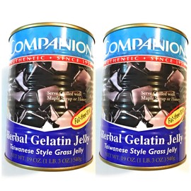 Companion Herbal Gelatin Jelly 19 Oz(2 Pack)爽滑凉粉仙草
