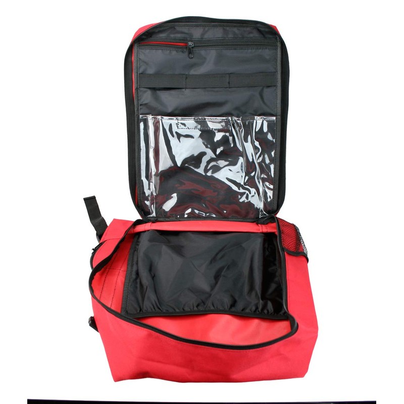 EVAQ8 Emergency Grab Bag Empty Red Rucksack For Storing And
