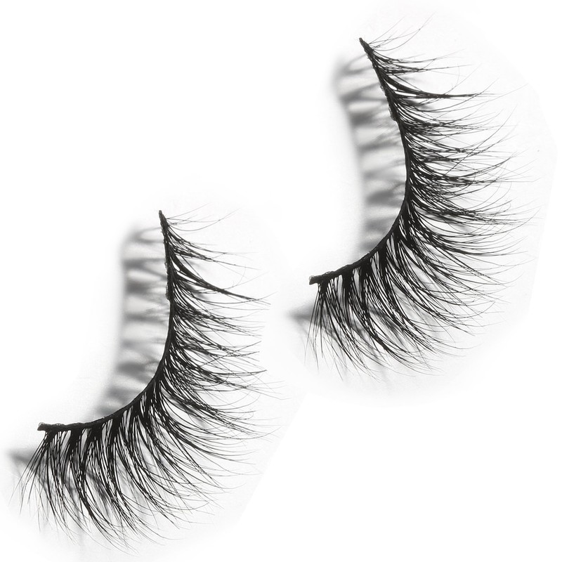 JewelryWe 3D Mink Hair False Eyelashes Black 100% Handmade Eyelashes