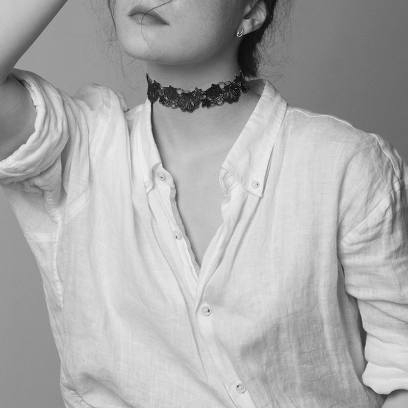 JJDreams P6cs Lace Choker Black Choker White Choker Collar Women's