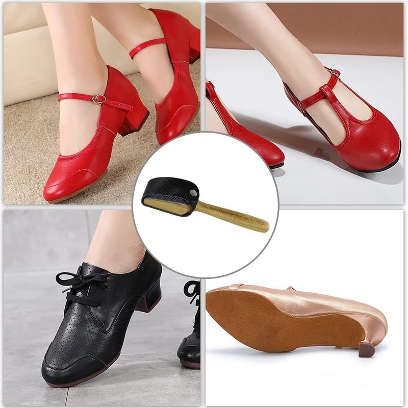 Dance Shoe Brush for Roughening Leather Soles – Professional Wooden
