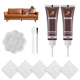 JCOTCL Leder Reparatur Set, Kunstleder Reparaturset, Lederreparatur Creme, für Autositze,Sofas, Lederjacke,Schuhe,Gürtel Kratzer,Löcher Gürtel Schuhe Kunstleder Kratzer Risse(Coffee)