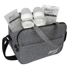 Evenflo Advanced Bolsa Enfriadora para Leche Materna, con 2 Biberones de 150ml y 2 Compresas de Gel, Aislamiento Térmico, Capacidad 6 Botellas, Transporte Seguro