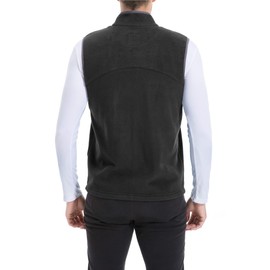 TRAILSIDE SUPPLY CO. Men's Full-zip Polar Fleece Vest Lightweight Sleeveless Jacket Black Size 2XL