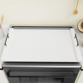 Nalvyue Gas Stove Top Covers - Noodle Board Stovetop Cover for Gas Burners & Electric Stove (White)