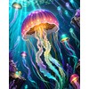 Jellyfish Paint by Numbers Adults, Underwater World Painting by Numbers,
