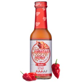 Jersey Girl Sizzlin' No Sodium/Salt Free Hot Sauce - Made with Scorpion & Ghost Pepper 5oz (Spicy) All Natural Ingredients