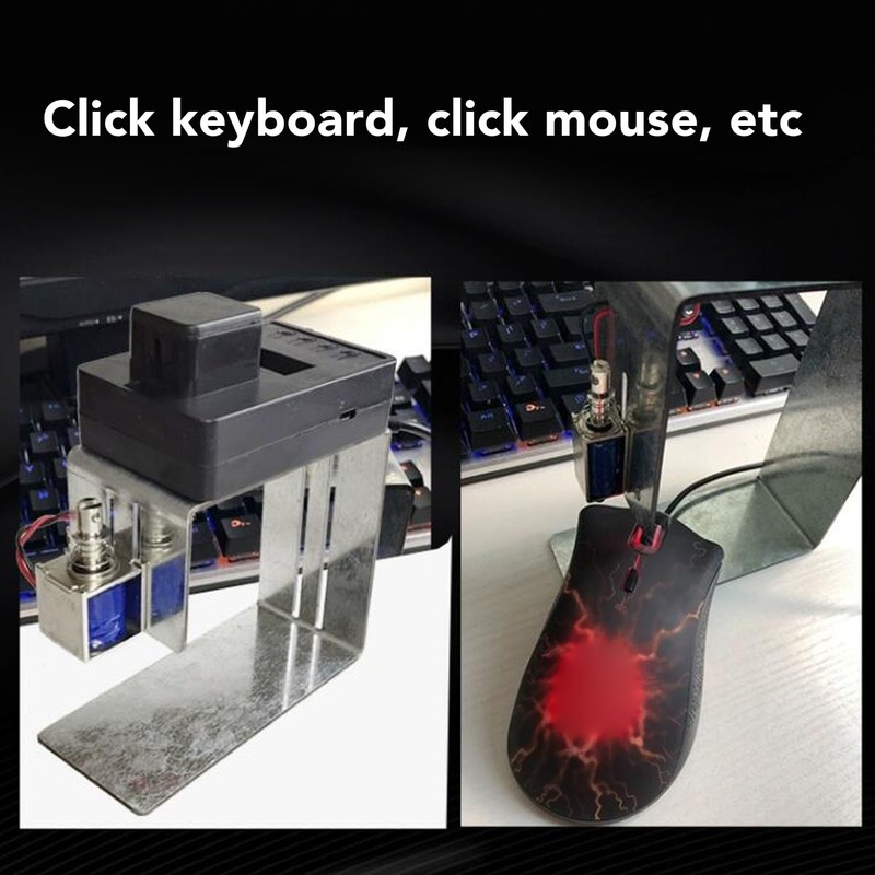 Computer Keyboard Clicker, Adjustable Physical Clicker Auto Random Click, Mouse