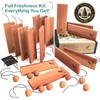 Vivenzia Cedar Blocks for Closet -25 pcs (15 Hang-ups &