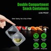 Reusable Snack Containers with Lids, Double Compartment Snack Pots, Thickened