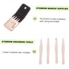 IWOWHERO 4pcs Eyebrow Tweezers Set for Brow Grooming Eyebrow Clamp