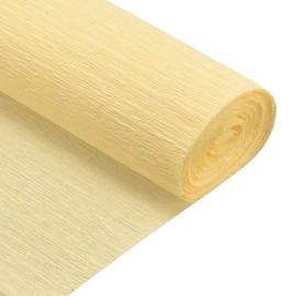 sourcing map Crepe Paper Roll 7.5ft Long 20 Inch Wide for Wedding Ceremony Various Large Festivals Decoration, Light Champagne